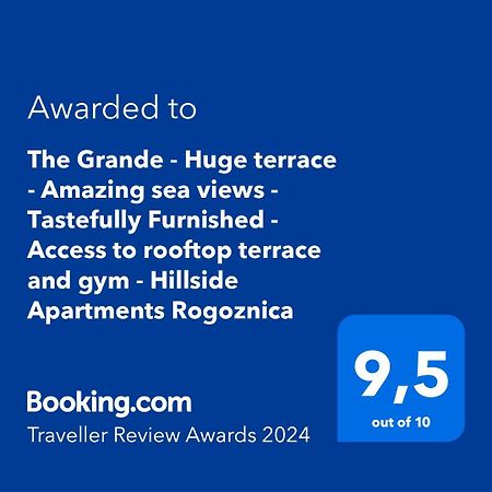The Grande - Huge Terrace - Amazing Sea Views - Tastefully Furnished - Access To Rooftop Terrace And Gym - Hillside Apartments Rogoznica Rogoznica  Zewnętrze zdjęcie